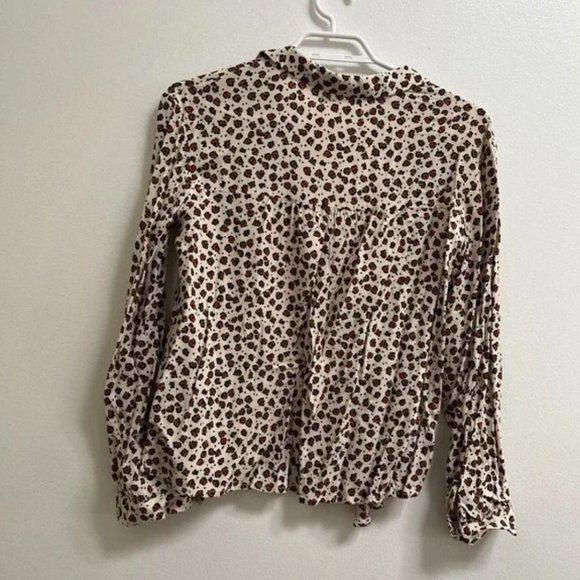 Zara Girls Animal Print Button Down Shirt 13-14 - Picture 3 of 4